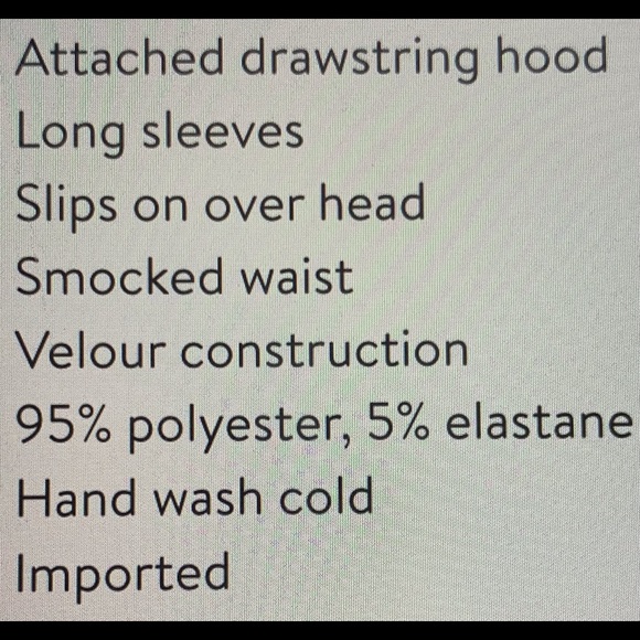 Hoodie velour smocked and crop - Picture 5 of 5